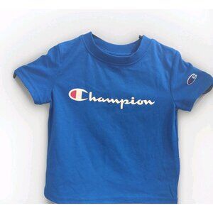 NWT Champion blue Graphic T Shirt Gender Neutral Toddler Kids Top, Boys/Girls 2T